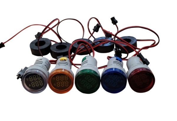 Pilot indicator Voltmeter and Ammeter (22mm)